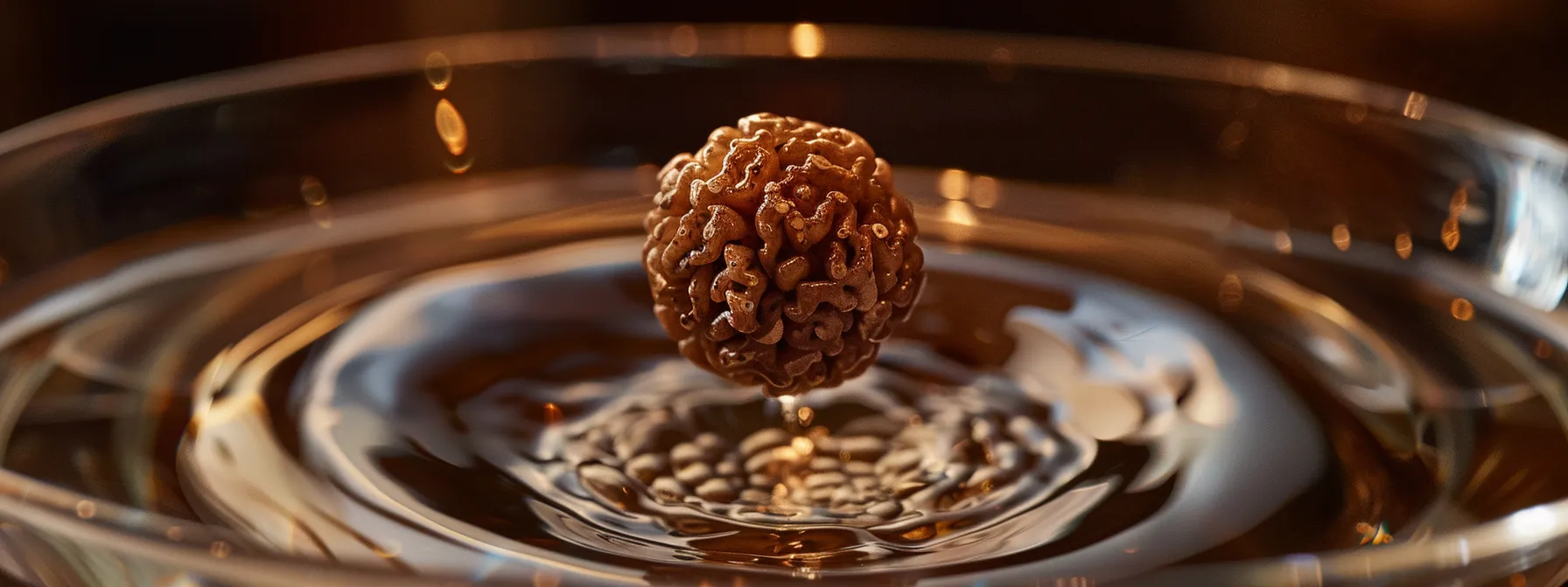 a three mukhi rudraksha bead undergoes a series of meticulous tests for authenticity, including the water test, copper coin test, x-ray examination, and heat test, to ensure its spiritual value remains untainted.