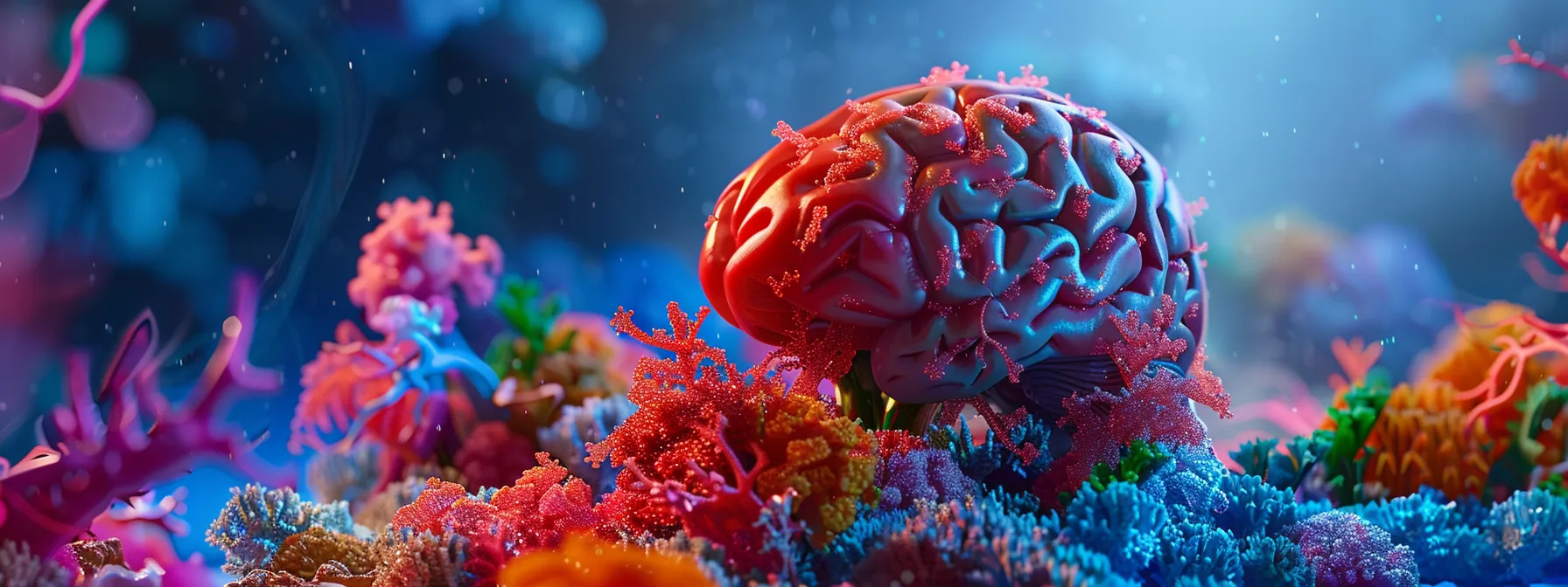 a vibrant brain scan showing the habit loop process in action, highlighting attention, triggers, and cues leading to immediate gratification in meal choices.