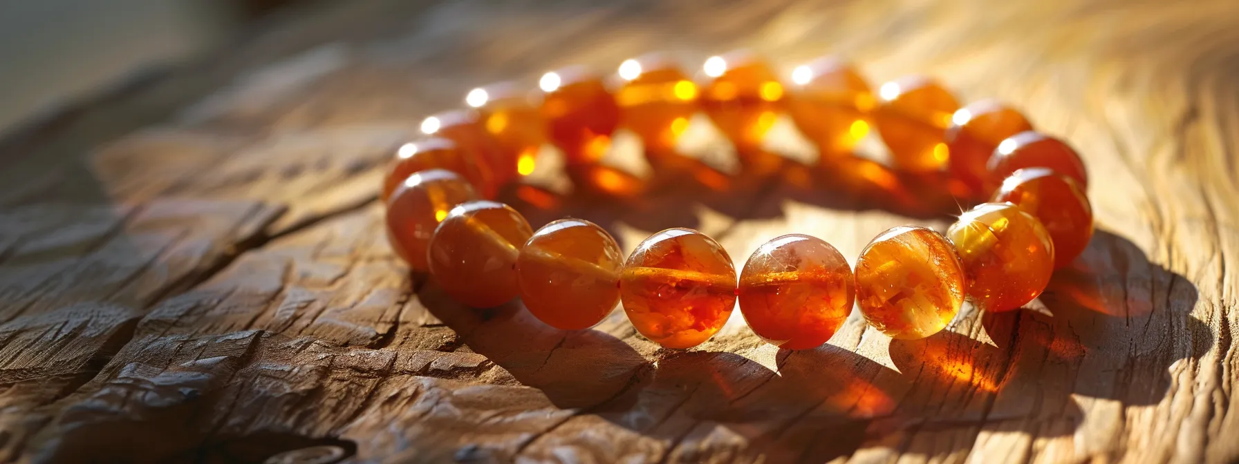 a vibrant, fiery carnelian gemstone shining on a bracelet, highlighting its unique characteristics and cultural significance.