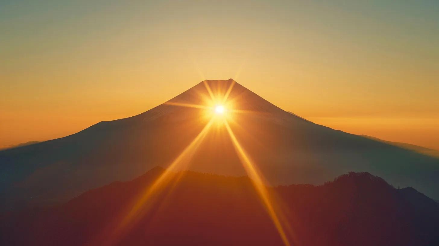 a radiant sunrise illuminates a mountain peak, symbolizing the power of positive thinking as a diverse group of individuals joyfully celebrates their achievements, embodying success and motivation in a vibrant outdoor setting.